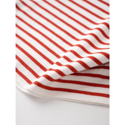 欧芮儿夏装条纹针织衫女显瘦短袖T恤女百搭上衣CSXWP916286 商品图7