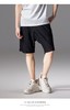 PINLI品立夏季新款肌理针织直筒短裤潮牌男士黑色休闲五分裤B242117054 商品缩略图0