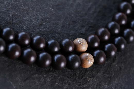 XYZT0066°小叶紫檀带金星佛珠男女手串 商品图3