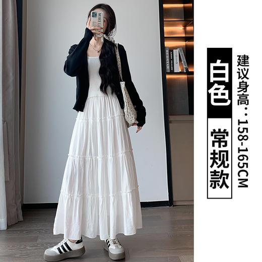 仙女风白色半身裙  高腰显瘦 a字长裙 蓬蓬蛋糕裙 商品图8
