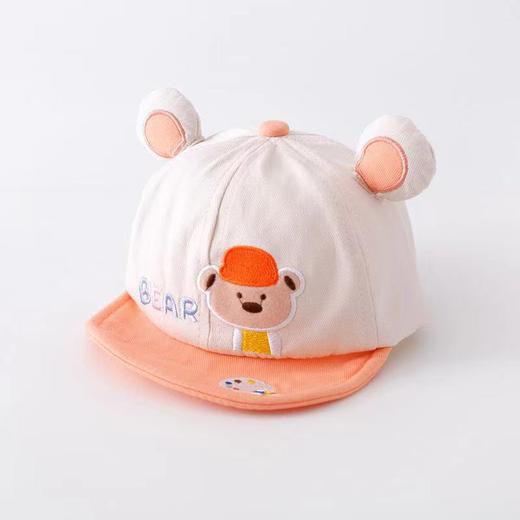 【小熊字母鸭舌帽】宝宝帽子春秋季男童可爱超萌鸭舌帽夏婴儿百搭女童棉质软檐棒球帽 商品图3
