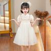 【古典韵味旗袍公主裙】女童连衣裙春秋装旗袍中国风儿童唐装公主网纱裙红色演出汉服裙子 商品缩略图14