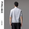 PINLI品立2024夏季新款男士尖领休闲条纹中袖衬衫上衣B242113065 商品缩略图9