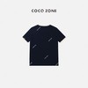 COCO ZONE 夏季字母短袖前幅绣花领子撞色T恤上衣 23C18467 商品缩略图1