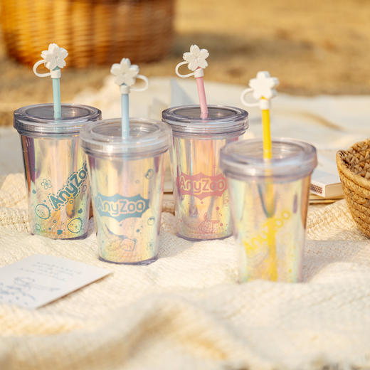 【4.6积分当钱花】anyzoo极光樱花杯300ml*2 商品图2