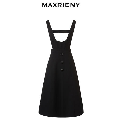 MAXRIENY复古A字公主裙秋季华夫格伞摆背带短裙(货号:MC87SK533) 商品图4