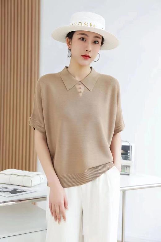 女天丝反领针织T918 商品图2