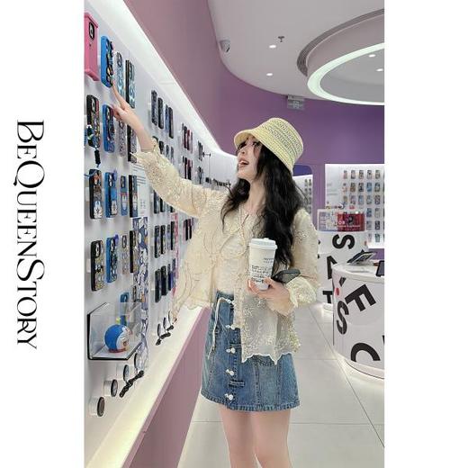 【孤品样衣，不退不换】【星月华章】新中式重工刺绣五角星珠片绣圆领外套 商品图0