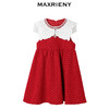 MAXRIENY女童装春款新年红无袖连衣裙翻领娃娃裙(货号:MK87DR001) 商品缩略图4