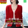 TZW-2024年高档V领羊绒开衫女外搭上衣秋季提花羊毛外套 商品缩略图5