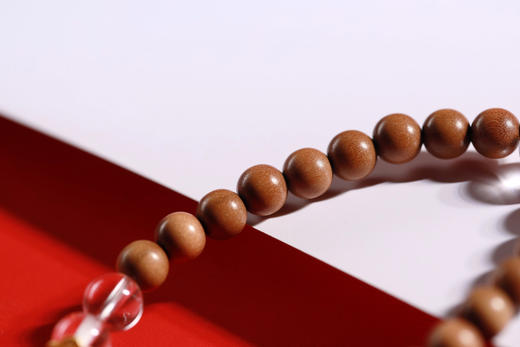 LSTX0215°印度老山檀香|白水晶手链手串 商品图5