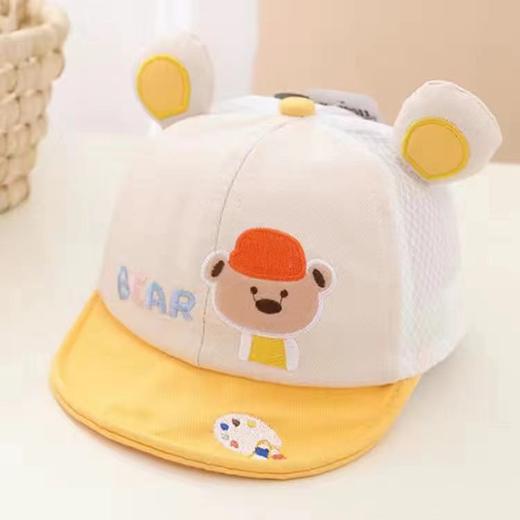 【小熊字母鸭舌帽】宝宝帽子春秋季男童可爱超萌鸭舌帽夏婴儿百搭女童棉质软檐棒球帽 商品图8