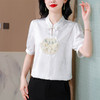 新中式国风刺绣，盘扣短袖复古衬衣KQL-A83N6984 商品缩略图2