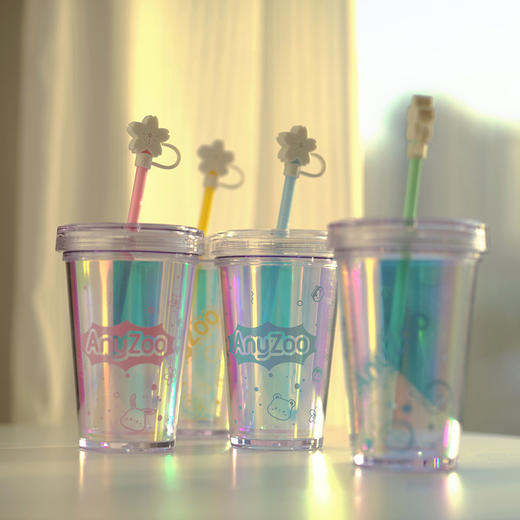 【4.6积分当钱花】anyzoo极光樱花杯300ml*2 商品图1