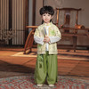 【千字荷花兄妹套装 】男童汉服春秋2024新款儿童国风唐装女童古风套装宝宝薄款中式服装 商品缩略图2
