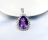 S925紫水晶吊坠-全包水滴19*27 商品缩略图0