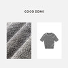 COCO ZONE2024气质穿搭圆领短袖毛针织衫百搭通勤上衣CC2B0475 商品缩略图2