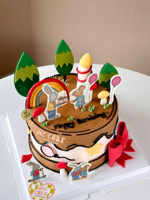 波西和皮普绘本数码打印蛋糕 商品图2