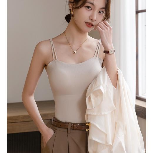 【69元任选2件】自带胸垫吊带美背背心 带弹力 可外穿 打底防走光 聚拢无钢圈抹胸 商品图4