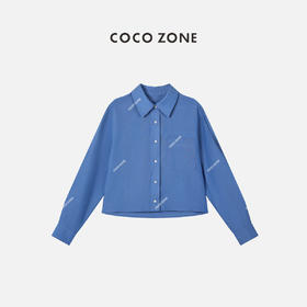 COCO ZONE 莱塞尔天丝亚麻经典款POLO领长袖衬衫CC1B0707