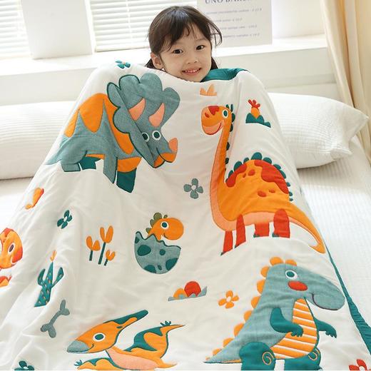 十层空调毛巾被子儿童幼儿园午睡小毛毯子婴儿纯棉纱布夏凉被盖毯 商品图2