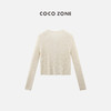 COCO ZONE2024“轻柔”新款女装单排扣针织衫圆领长袖上衣CC1A0437 商品缩略图1