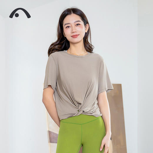 2024爱暇步春夏新品瑜伽运动健身普拉提舒适短袖A24034ZA 商品图12