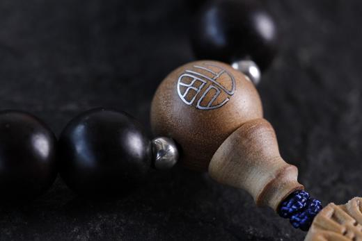 XYZT0066°小叶紫檀带金星佛珠男女手串 商品图2