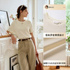 OLrain欧芮儿香草色短袖T恤女夏季2024年新款高级百搭宽松上衣 商品缩略图2