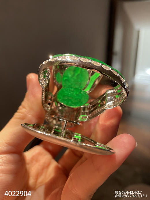 老坑玻璃种帝王绿观音吊坠【4022904】具体价格微信咨询 商品图7