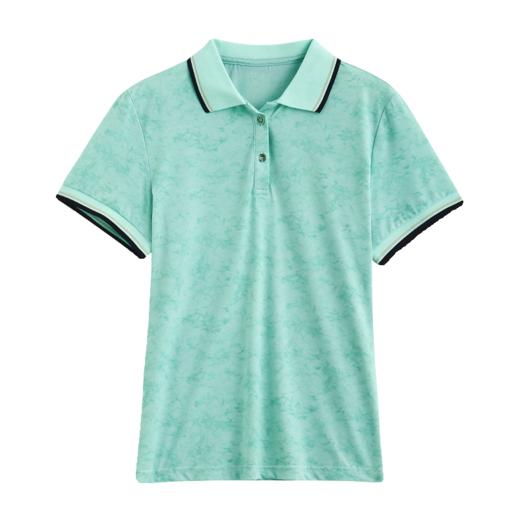 SP-885短袖女t恤夏季新款洋气印花冰丝薄款polo领大码宽松运动上衣 商品图4