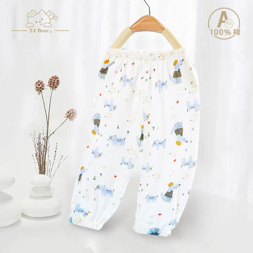 【39.9/2条纯棉防蚊裤】儿童防蚊裤夏季薄款宝宝纯棉休闲运动裤男女童宽松外穿婴儿灯笼子 商品图8