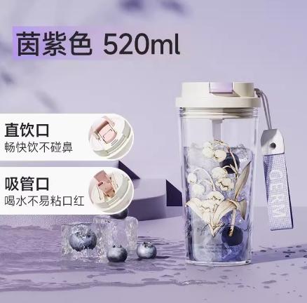 GERM格沵铃兰系列闪耀水杯520ML茵紫 商品图0