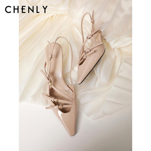 不退不换！尘衣｜修脚显瘦百搭尖头中跟单鞋 商品图0