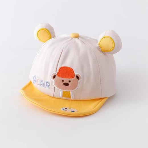 【小熊字母鸭舌帽】宝宝帽子春秋季男童可爱超萌鸭舌帽夏婴儿百搭女童棉质软檐棒球帽 商品图4