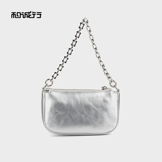 和诚行 2024新款时尚链条真皮单肩斜挎包女通勤百搭腋下包4420100 商品图3