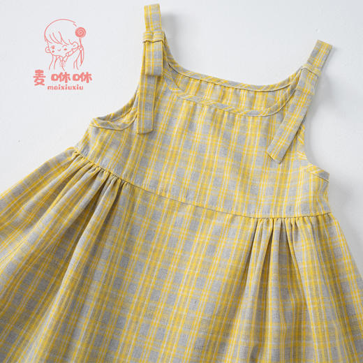 【小清新格子背心裙】2024麦咻咻宝宝色织格子连衣裙儿童裙子薄款夏季无袖背心裙 商品图1