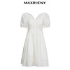 MAXRIENY蝴蝶仙子连衣裙夏白色方领娃娃短裙显瘦(货号:MC87DR323) 商品缩略图4