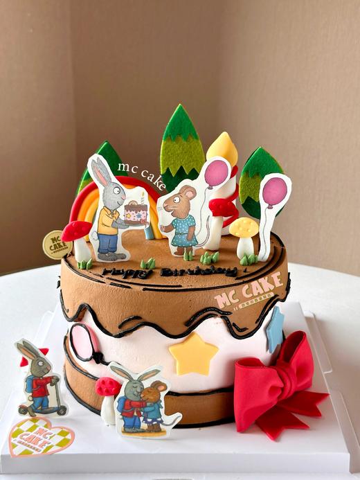 波西和皮普绘本数码打印蛋糕 商品图1