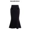 MAXRIENY黑桃钉珠鱼尾裙复古开叉半裙中长半身裙(货号:MC87SK815) 商品缩略图4