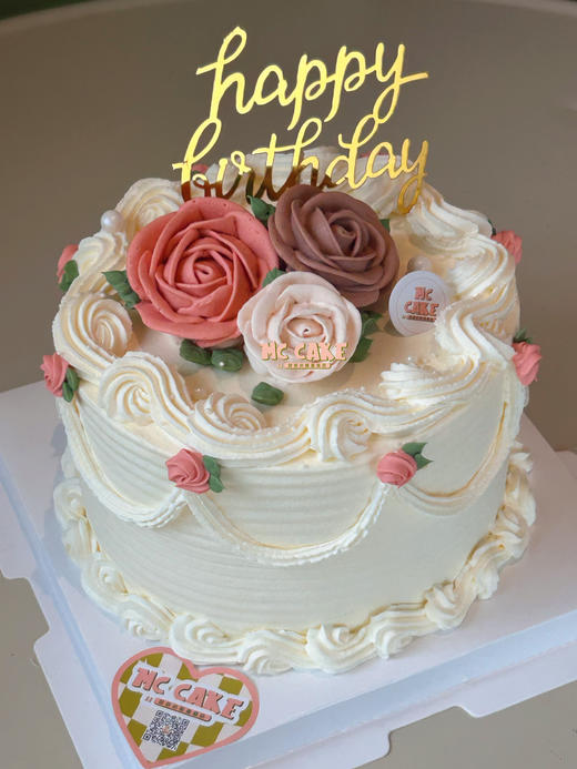 老式奶油花蛋糕/复古裱花蛋糕 商品图1