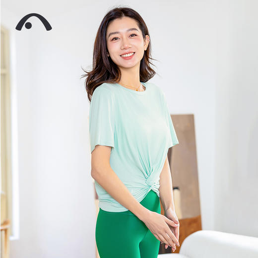 2024爱暇步春夏新品瑜伽运动健身普拉提舒适短袖A24034ZA 商品图14