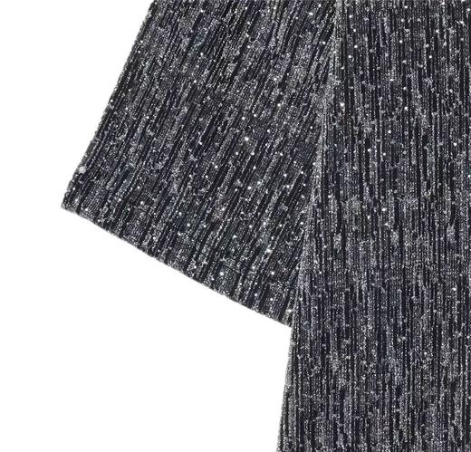 T609夏季新款洒金针织男女短袖时尚百搭复古上衣潮流宽松T恤 商品图4