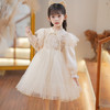 【珠片绣花旗袍公主裙】女童新款连衣裙春装洋气宝宝旗袍公主裙长袖儿童新中式礼服蓬蓬裙 商品缩略图5