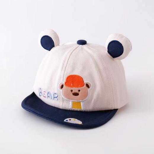 【小熊字母鸭舌帽】宝宝帽子春秋季男童可爱超萌鸭舌帽夏婴儿百搭女童棉质软檐棒球帽 商品图6