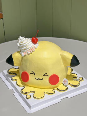 皮卡丘立体头像蛋糕/宠物小精灵
