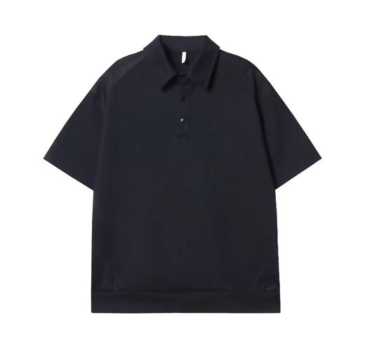 T760夏季时尚拼接潮流polo衫时尚新款纯色男士短袖休闲百搭简约上衣 商品图0