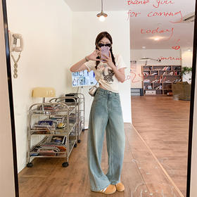 <曾小咸推荐>【理想型长腿】直筒牛仔裤