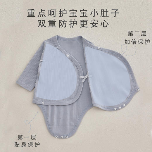【专注新生肌！柔软会呼吸】新生婴儿儿衣服初生宝宝包屁衣春秋季纯棉连体衣三角哈衣婴儿睡衣 商品图3