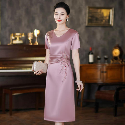 优雅新中式，婚宴礼服高级感连衣裙HH-8852 商品图1